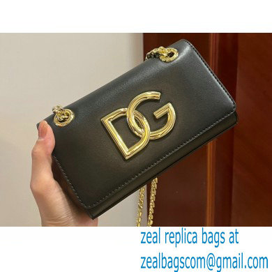 Dolce & Gabbana Calfskin 3.5 Chain phone bag Black